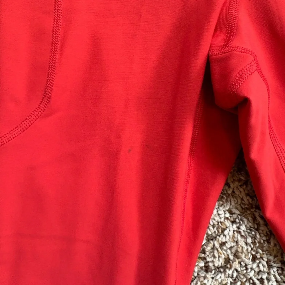 5/20$ Old Navy Girls Active Power Soft High Rise Red Leggings Pockets XS